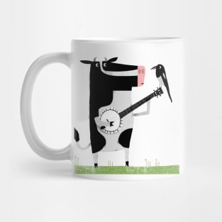 Banjo Cow with magpie Mug